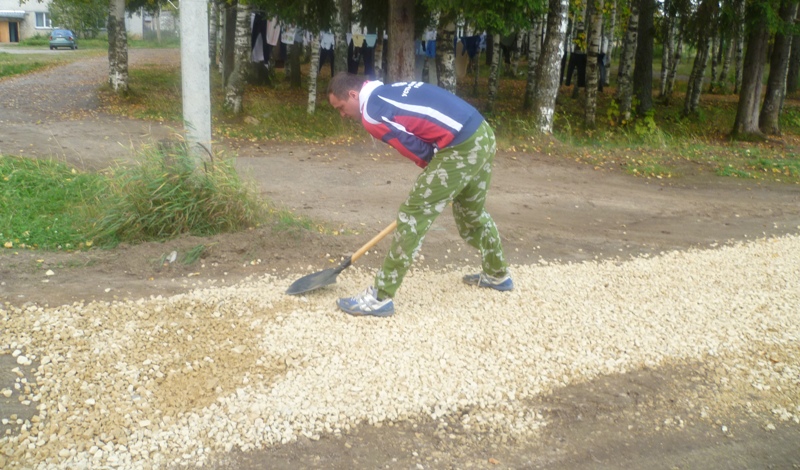 Реализация проекта "Нам дорога - НУЖНА!", ТОС "Мечта", п. Казлук, Усть-Вымский район